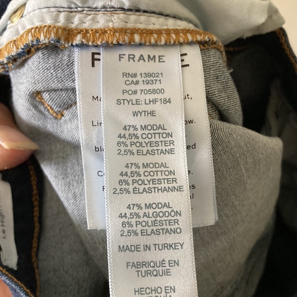Frame Denim London/Los Angeles Blue Denim Le High Flare Stretch Jeans Sz 26 - Picture 7 of 7